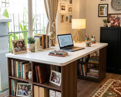 THI CÔNG KỆ TỦ TRANG TRÍ – KỆ SÁCH – BÀN HỌC_VILLA QUẬN 7