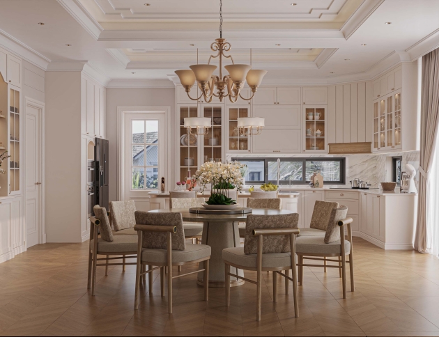 DỰ ÁN THIẾT KẾ PHÒNG BẾP VILLA BÌNH CHÁNH